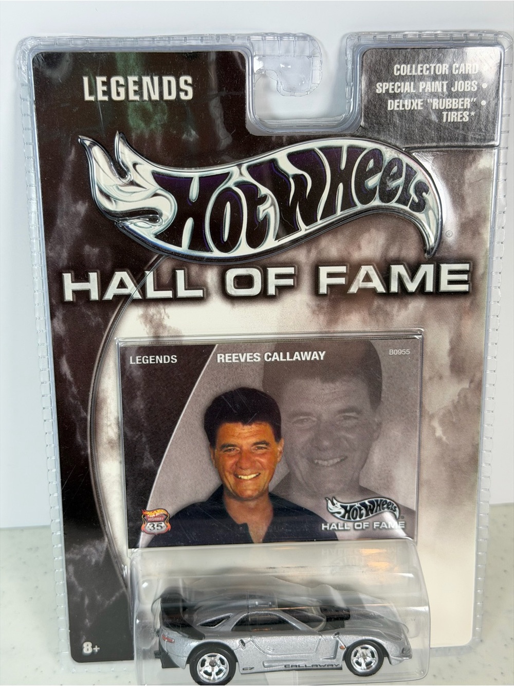 Hot Wheels Hall of Fame Legends Reeves Callaway Callaway C7 Silver Sealed
